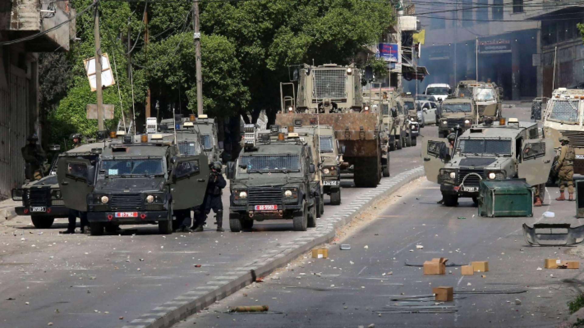 آليات الاحتلال خلال اقتحام مدينة نابلس "أرشيفية"