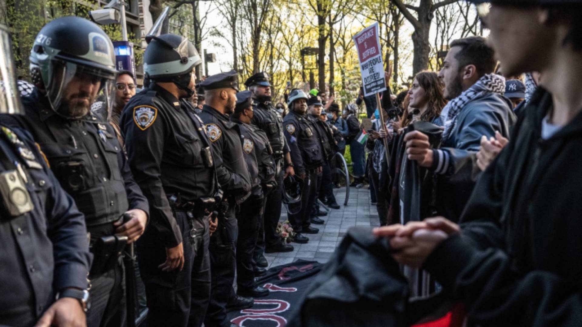 احتجاجات الجامعات الأمريكية وتواجد أمني كبير