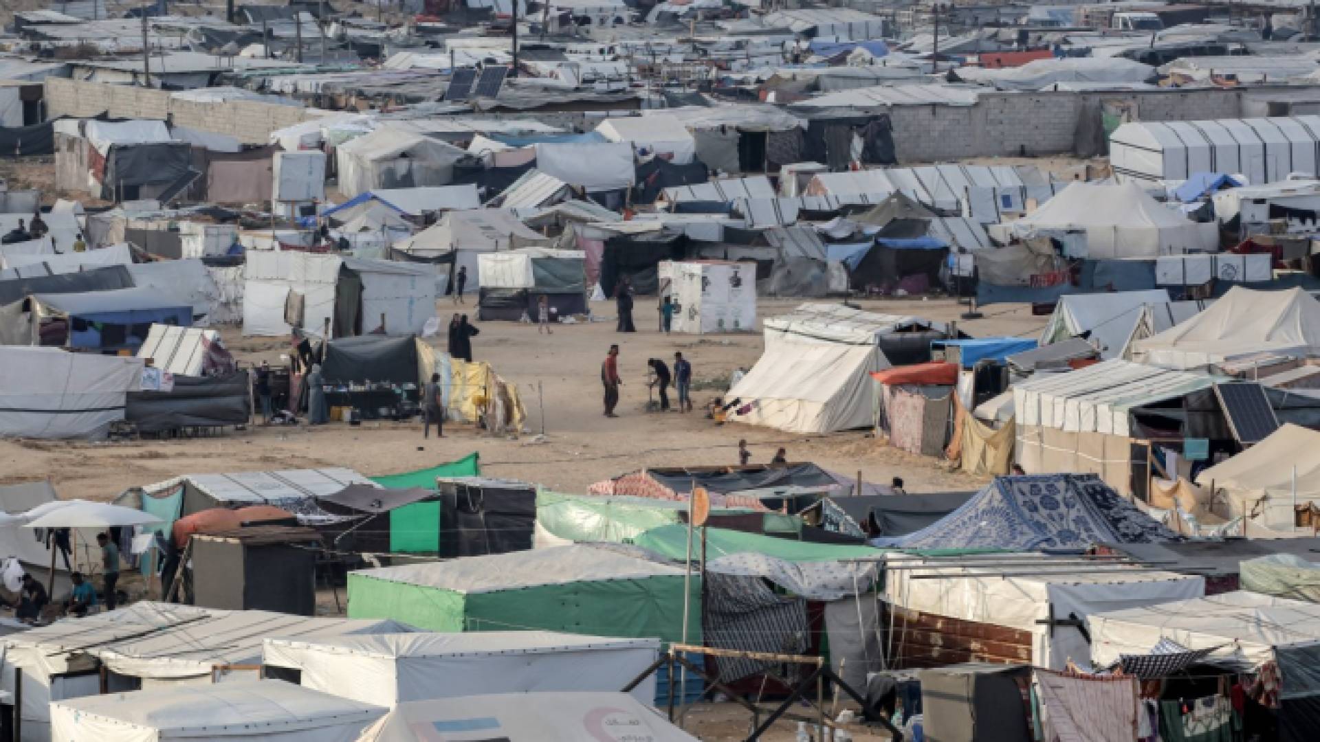 مخيم نازحين في مدينة رفح جنوبي قطاع غزة