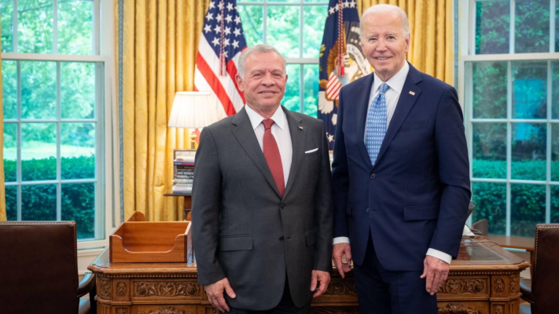 جلالة الملك عبدالله الثاني والرئيس الأمريكي جو بايدن