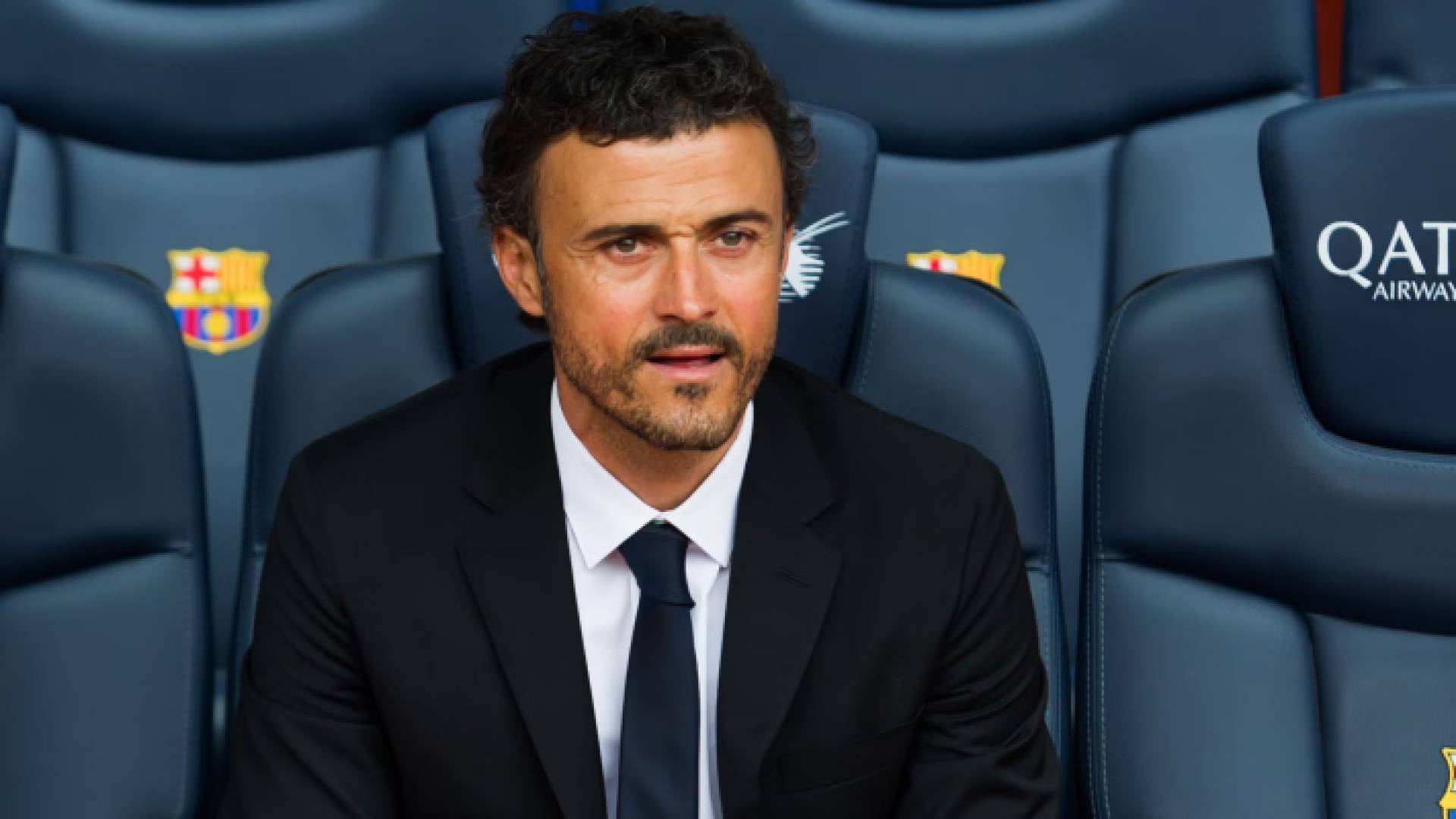 المدرب الاسباني لويس انريكي أثناء فترة تدريبه لفريق برشلونة