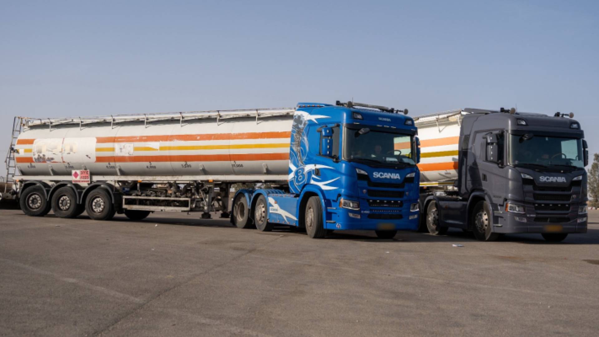 صورة نشرها الاحتلال لشاحنة يزعم أنها محملة بالوقود وأدخلت إلى غزة