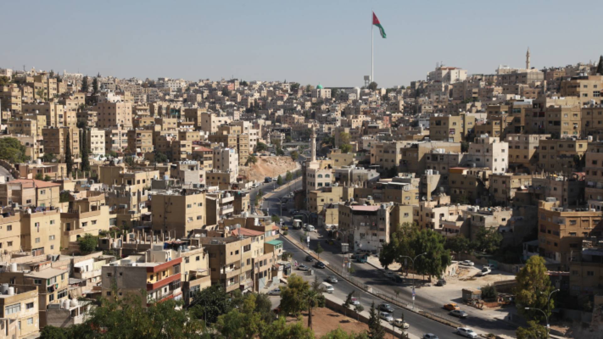 لقطة عامة للأبنية في العاصمة عمان