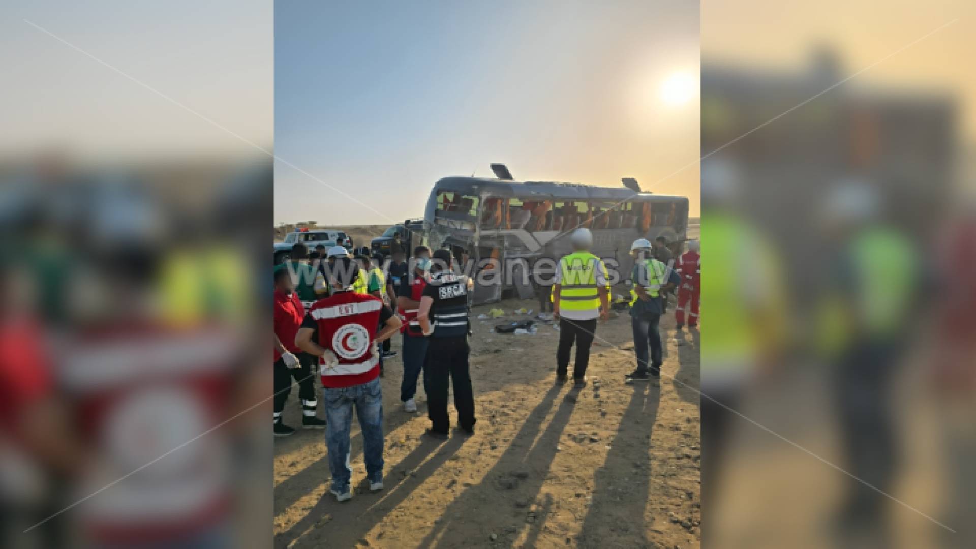 حادث تدهور باص ركاب غرب السعودية