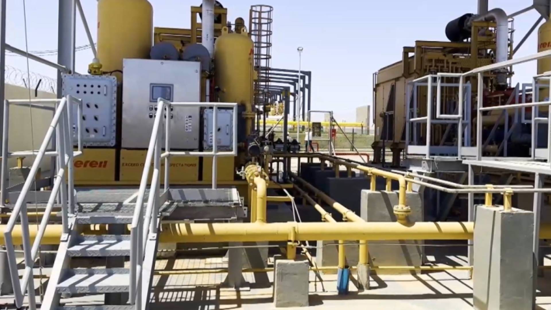 محطة انتاج الغاز في منطقة الريشة بالأردن