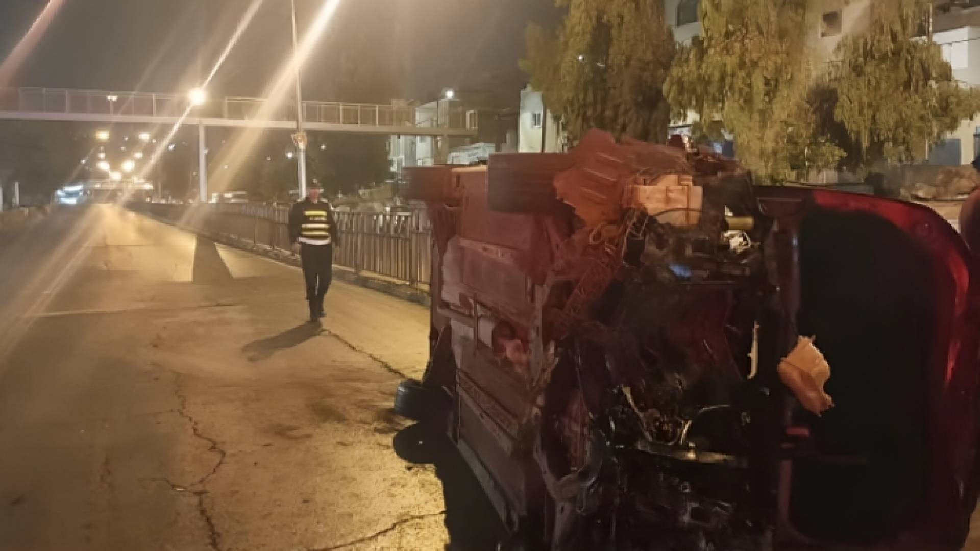 حادث سير في أحد شوارع العاصمة عمان