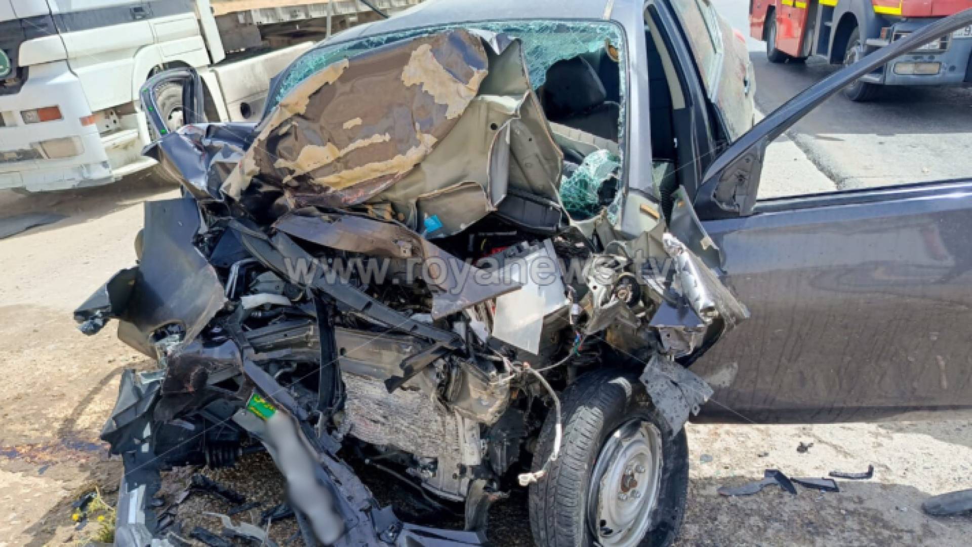 صورة من حادث التصادم