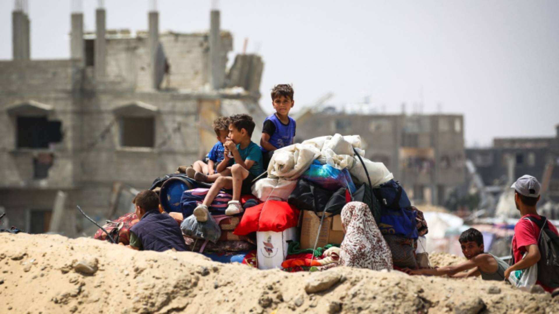 نازحون في مدينة رفح جنوبي قطاع غزة