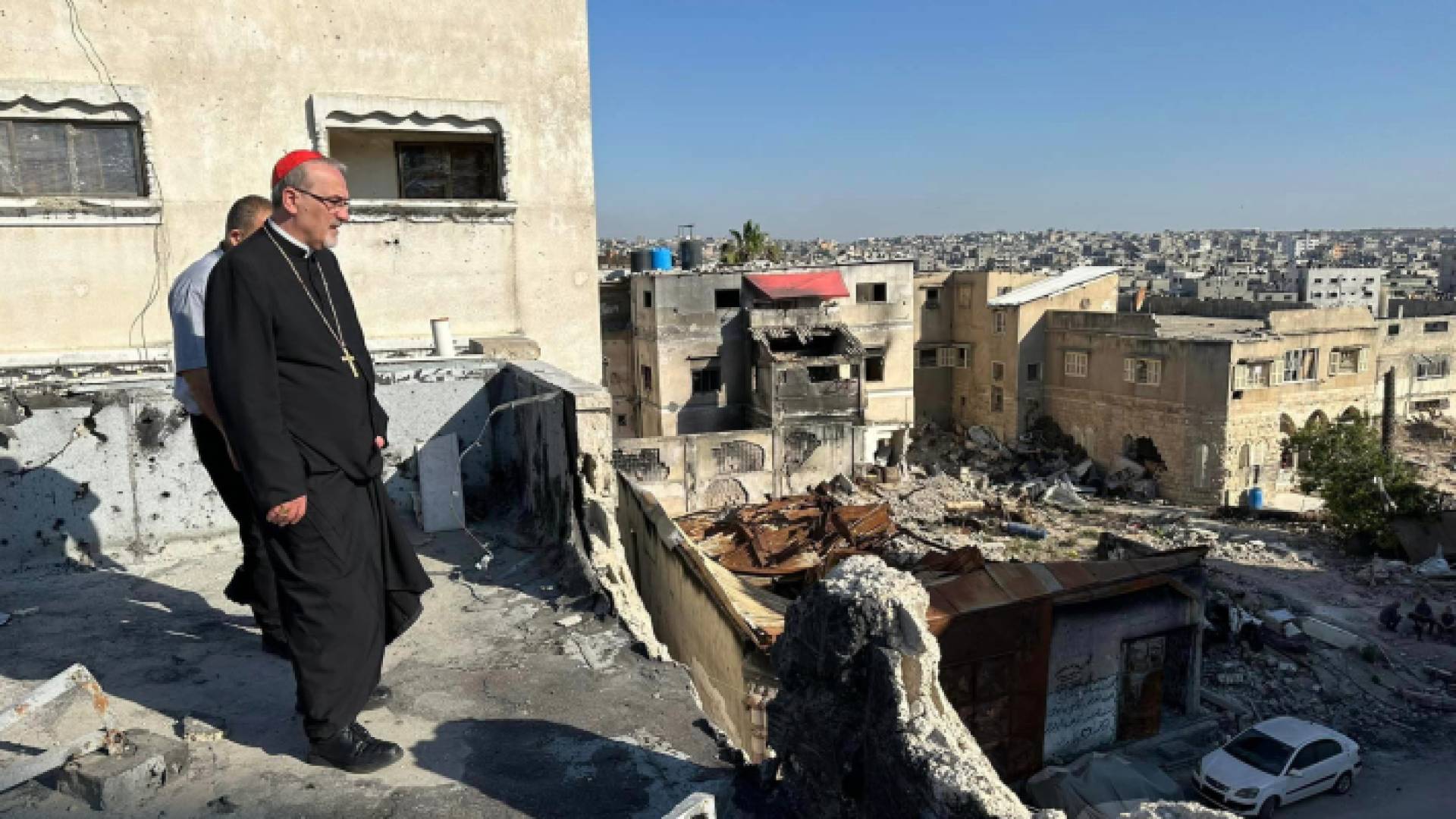 بطريرك القدس للاتين، الكاردينال بييرباتيستا بيتسابالا يزور غزة