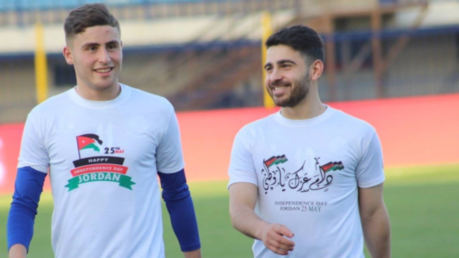 لاعبو الرمثا قبل المباراة