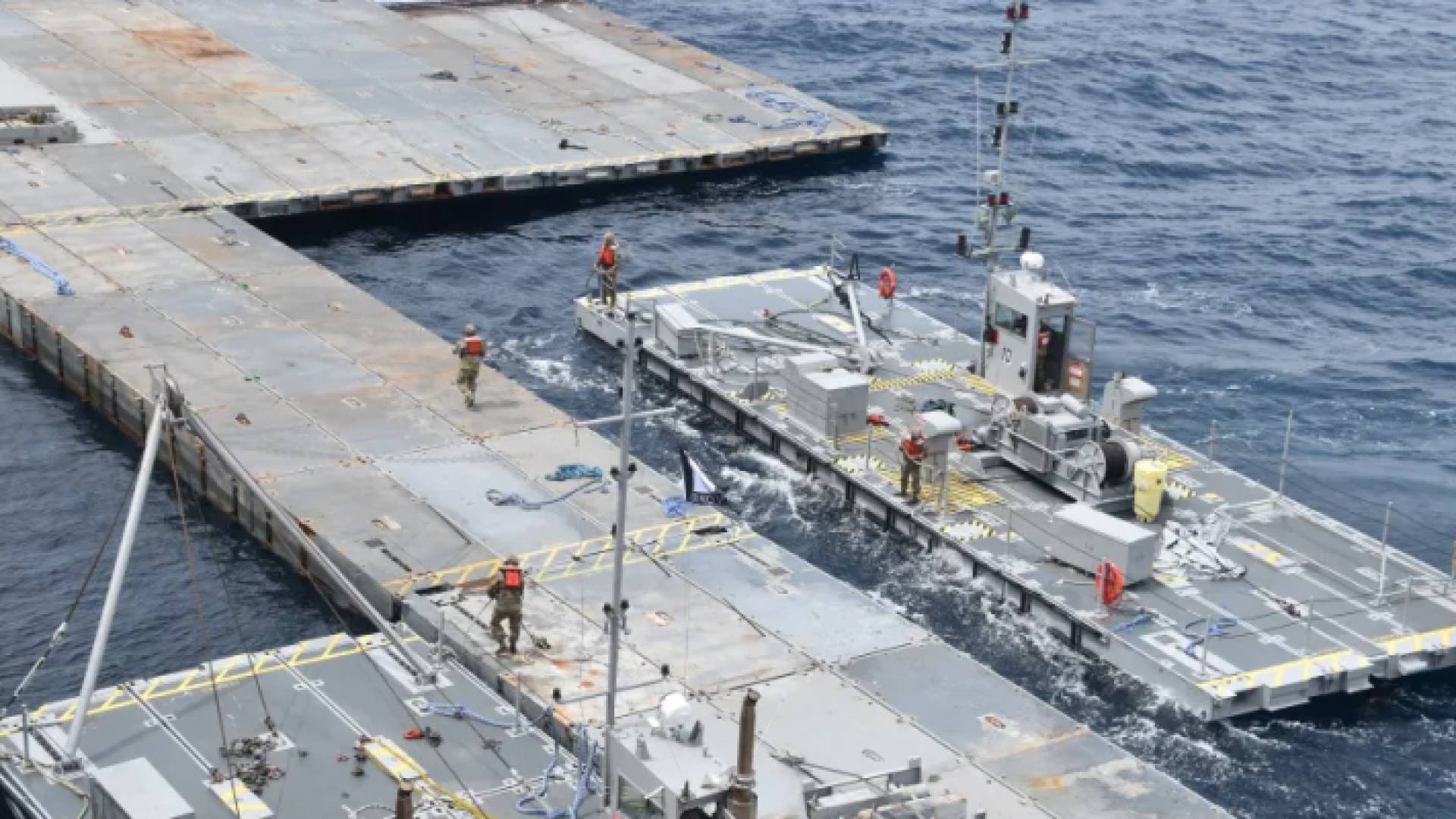 الرصيف البحري الأمريكي قرب غزة