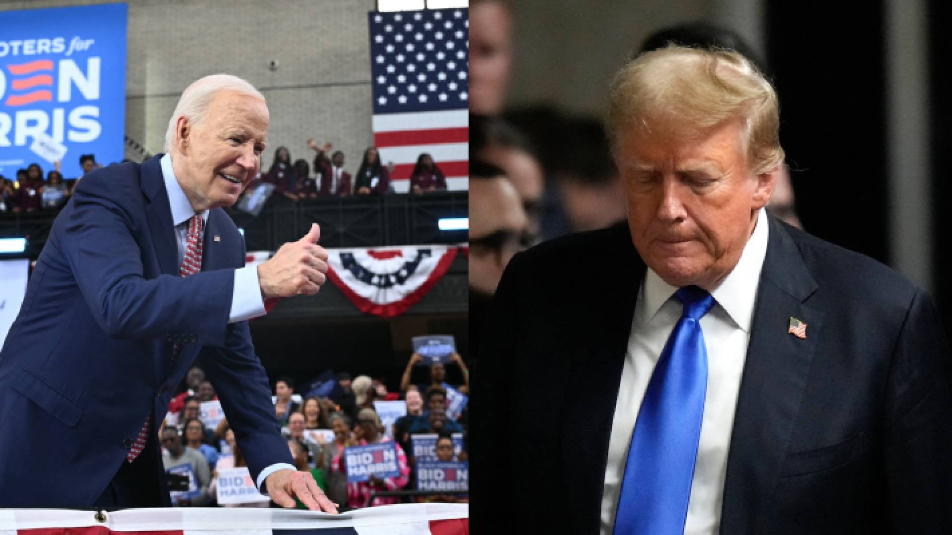 الرئيس الأمريكي جو بايدن، والرئيس السابق للولايات المتحدة دونالد ترمب