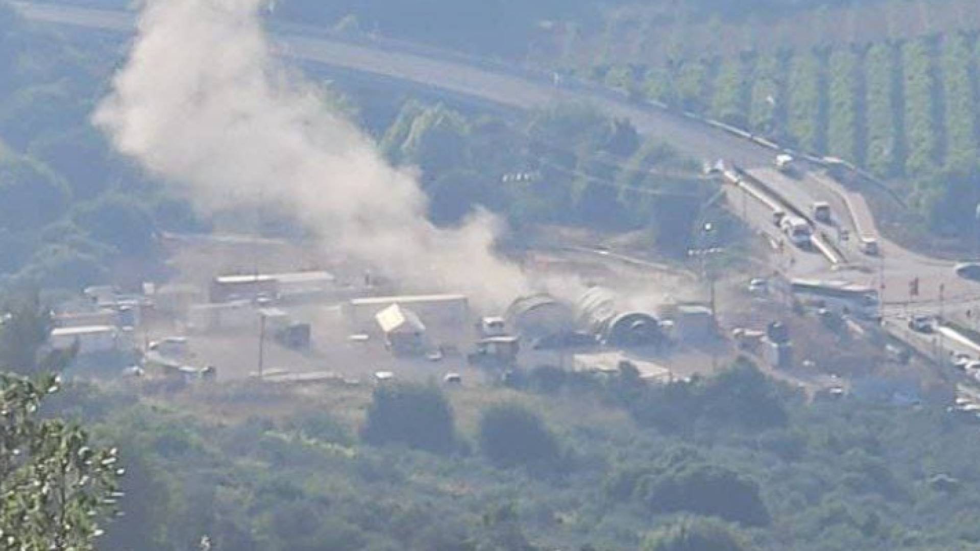 الموقع الذي تعرض لقصف صاروخي في مستوطنة حرفيش