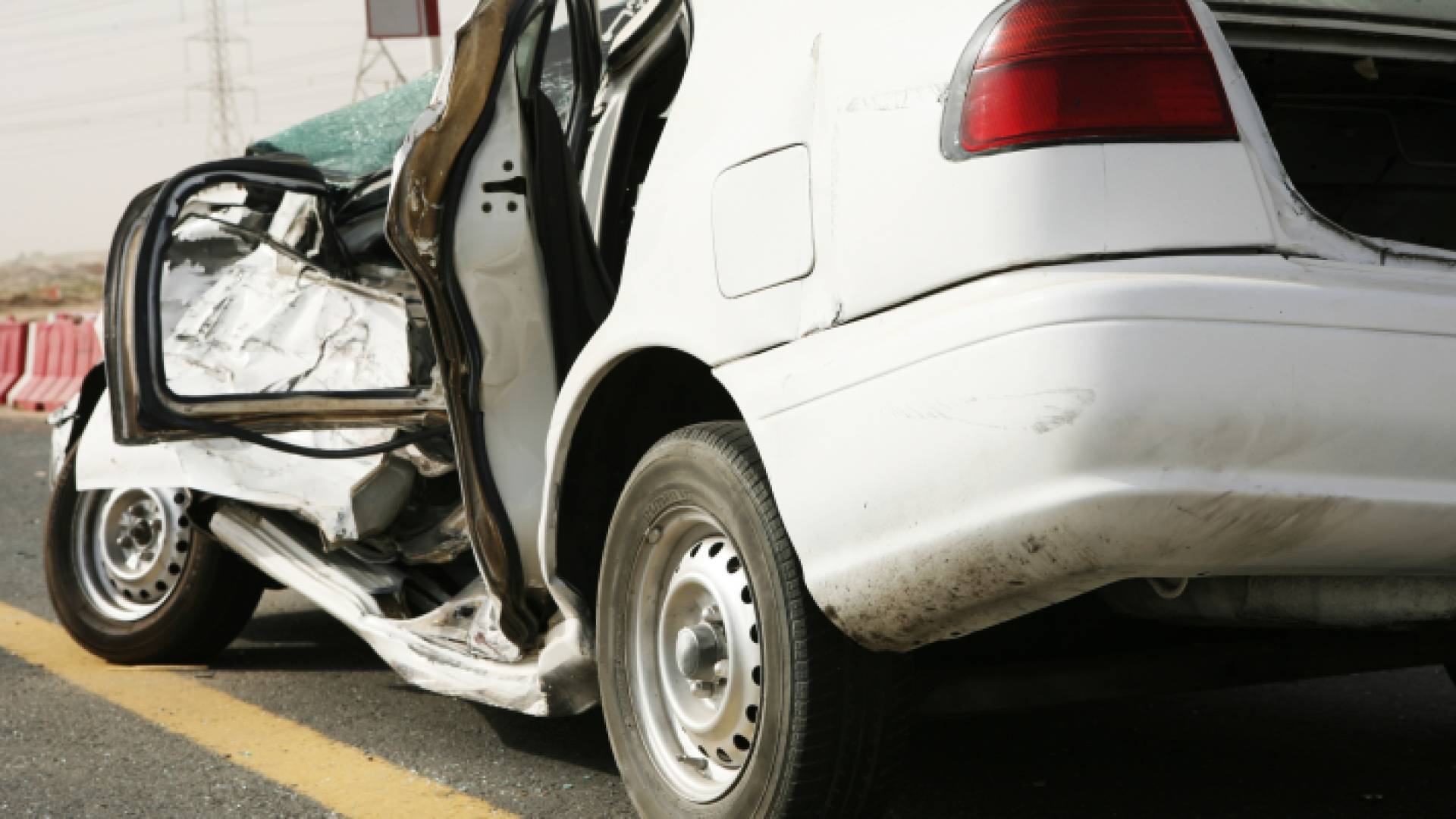 سيارة تعرضت لحادث سير