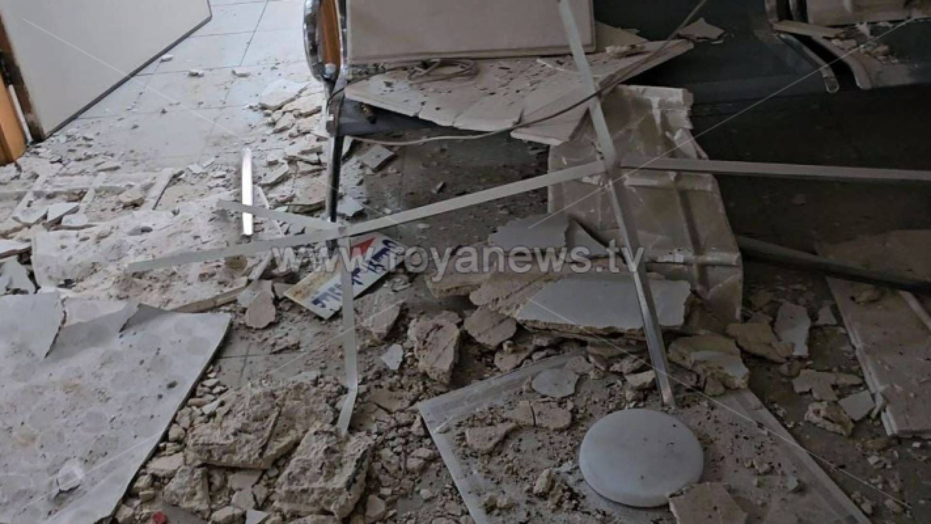 انهيار سقث مبنى مركز صحي في إربد