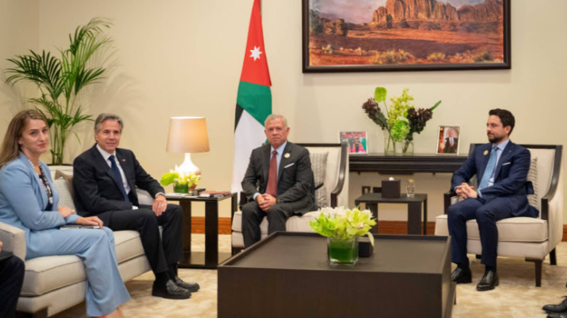 لقاء جلالة الملك وبلينكن