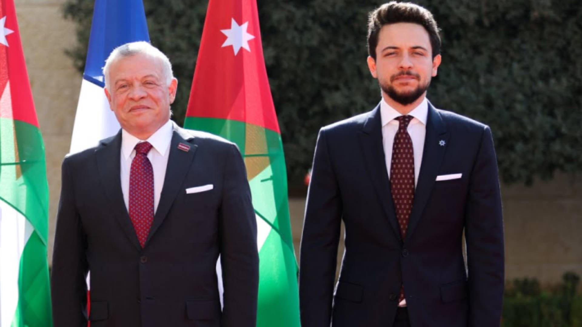 جلالة الملك عبدالله الثاني وسمو الأمير الحسين بن عبدالله الثاني ولي العهد