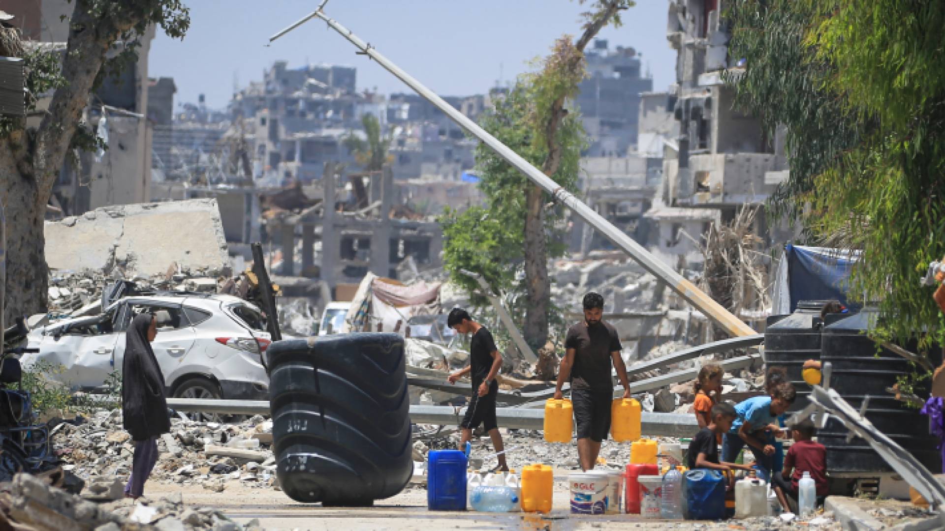 جانب من الدمار الذي تسبب به الاحتلال في قطاع غزة