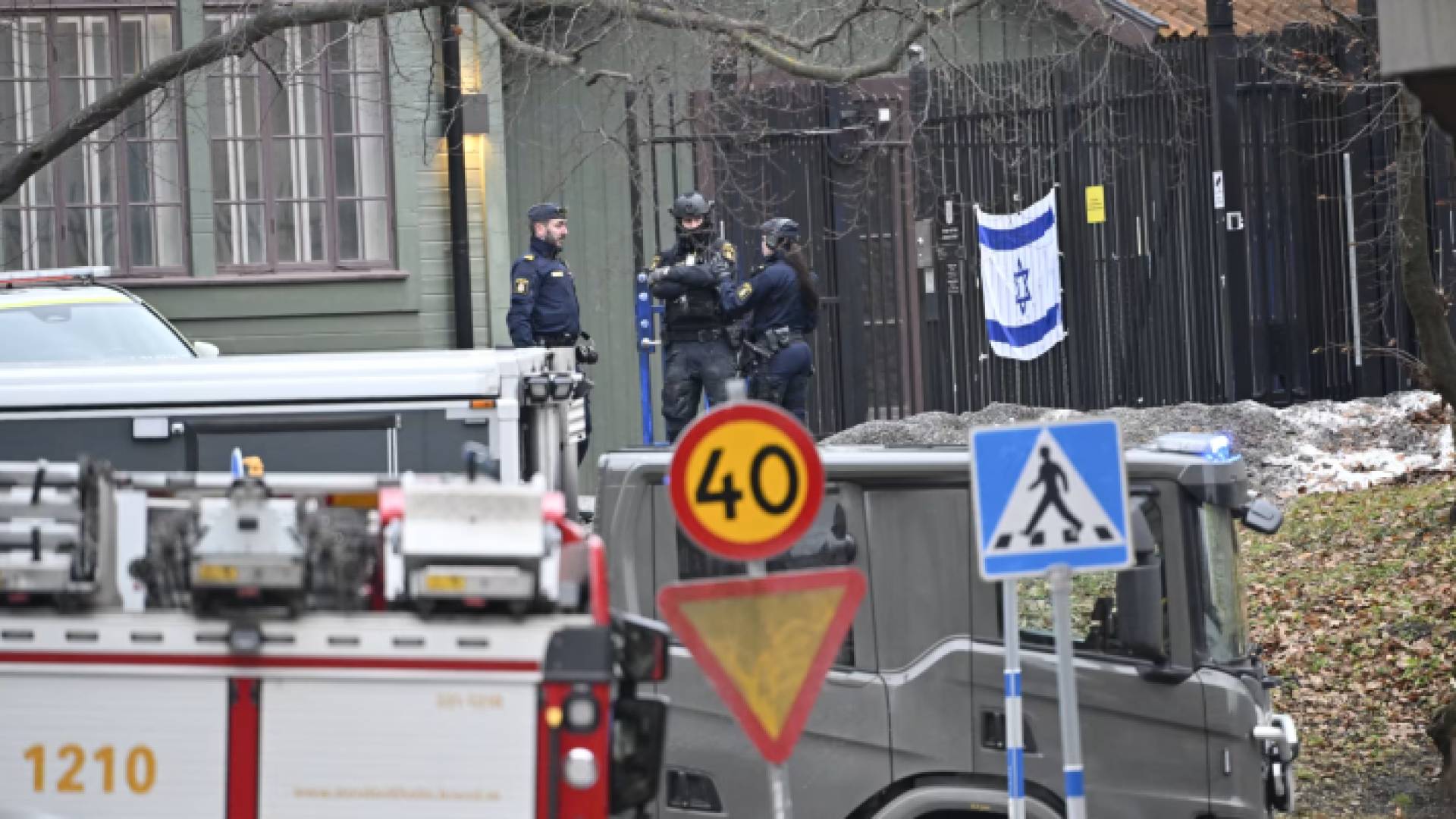 محيط سفارة تل أبيب في السويد