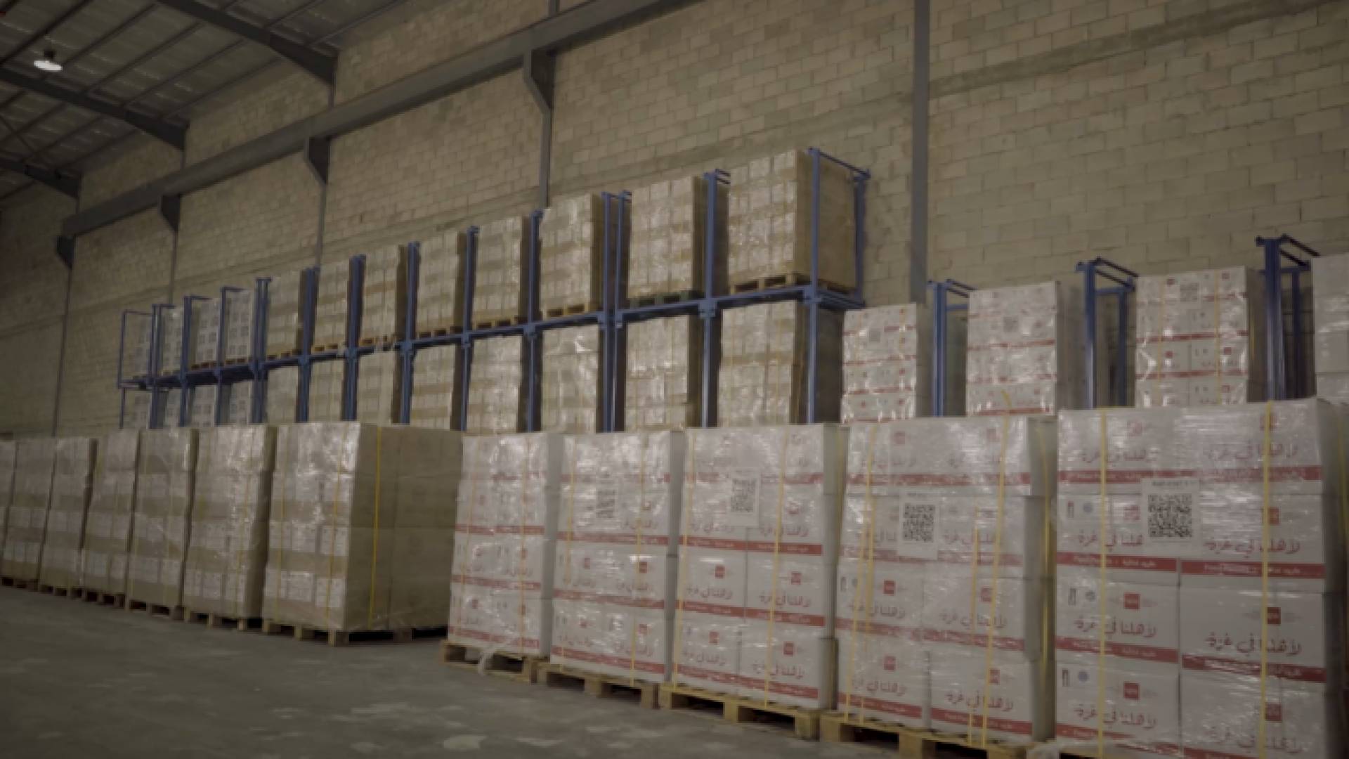 جانب من المساعدات الأردنية إلى غزة