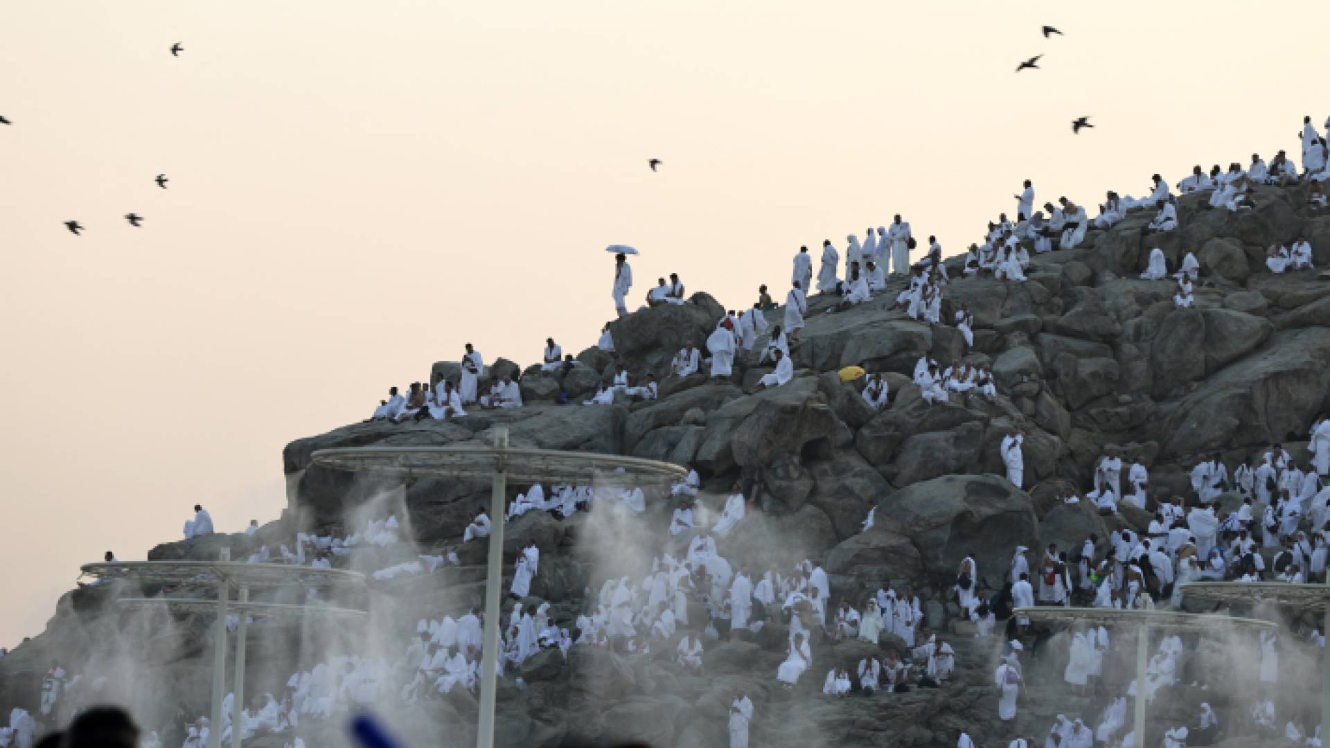 الحجاج على صعيد عرفات لأداء الركن الأعظم