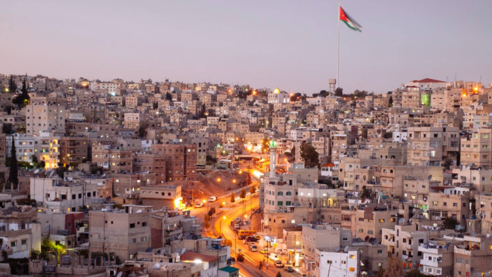 مشهد عام لمنطقة واد الحدادة في العاصمة عمان