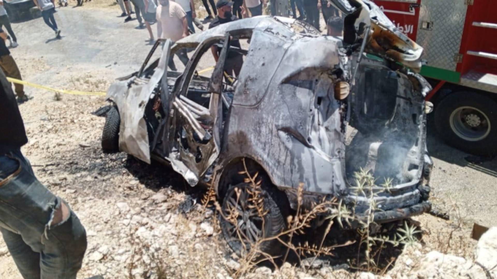 السيارة التي استهدفها الاحتلال