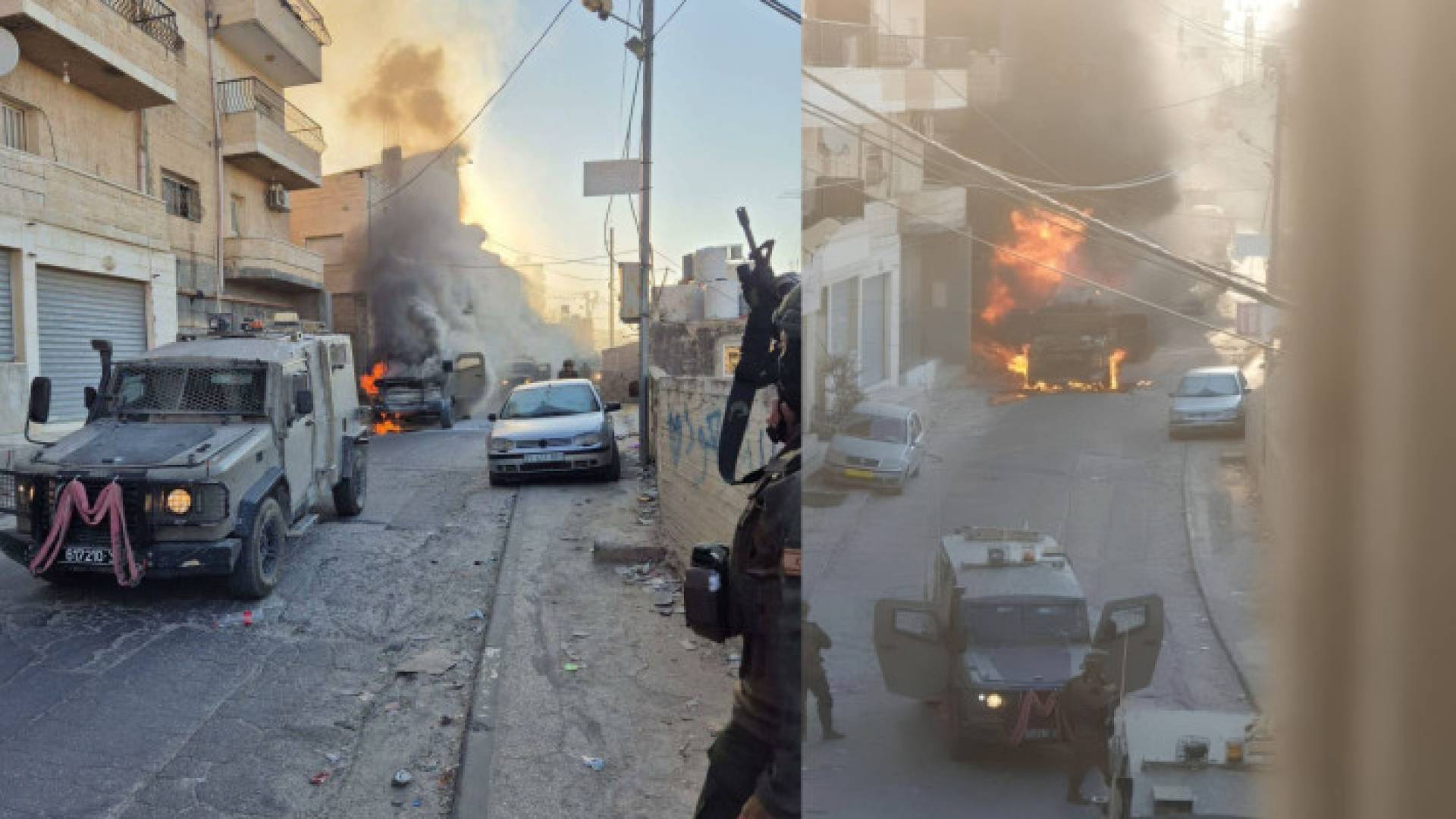 إحراق آلية لقوات الاحتلال قرب بيت لحم