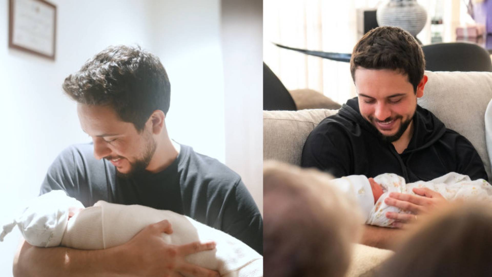 ولي العهد يحتضن الأميرة إيمان بنت الحسين