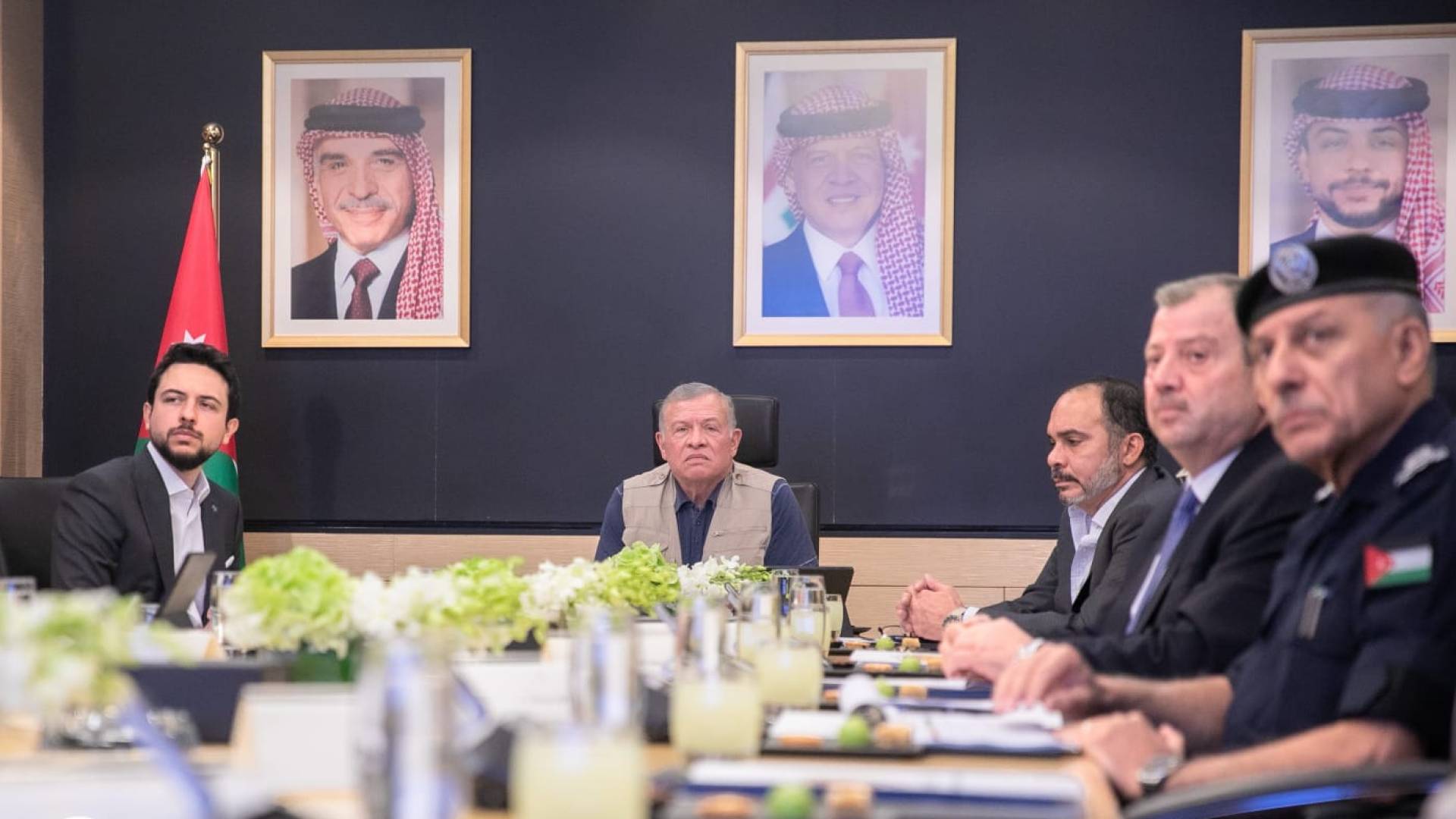 خلال زيارة جلالة الملك عبدالله الثاني للمركز الوطني للأمن وإدارة الأزمات