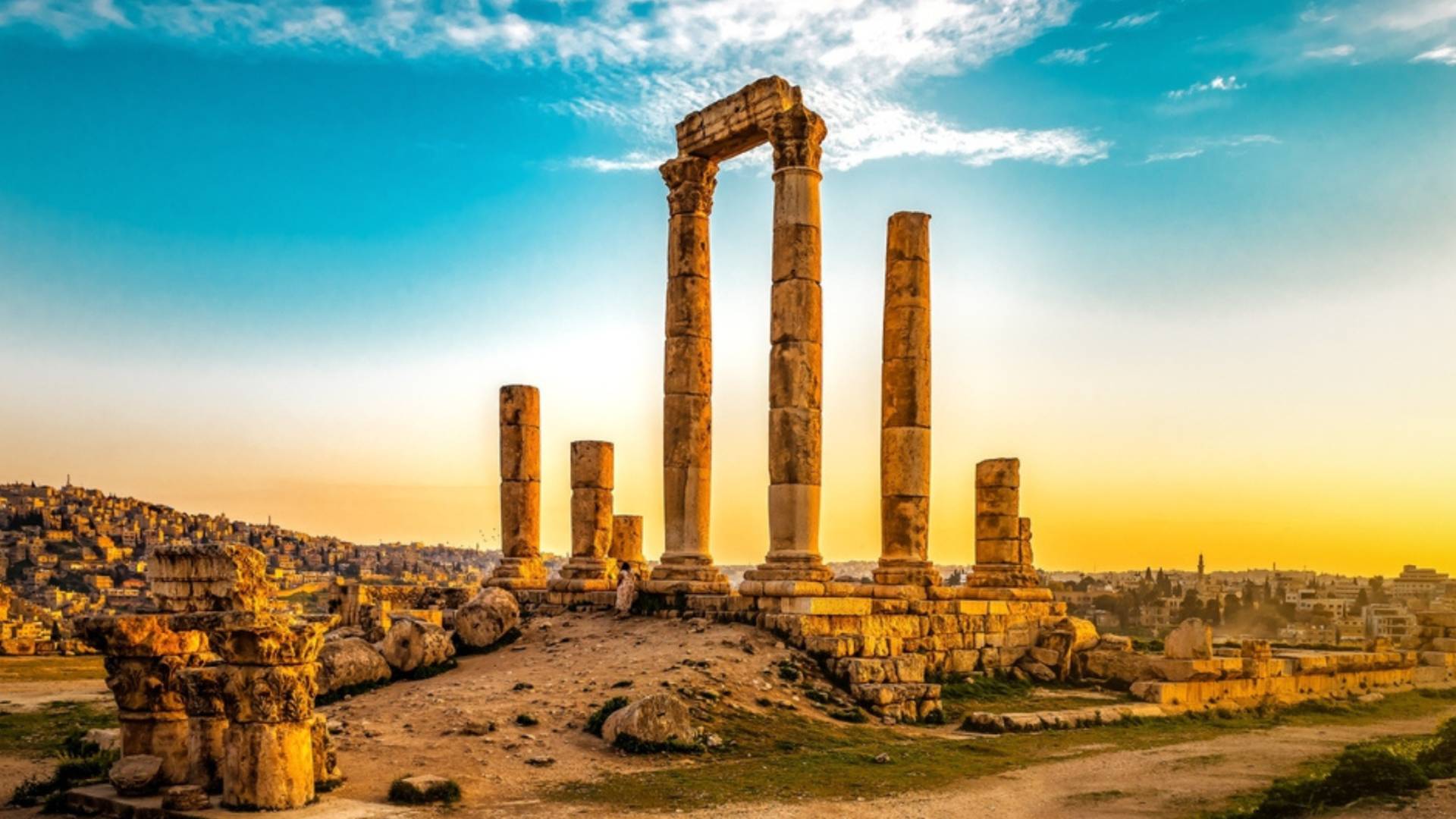 موقع جبل القلعة في العاصمة عمان