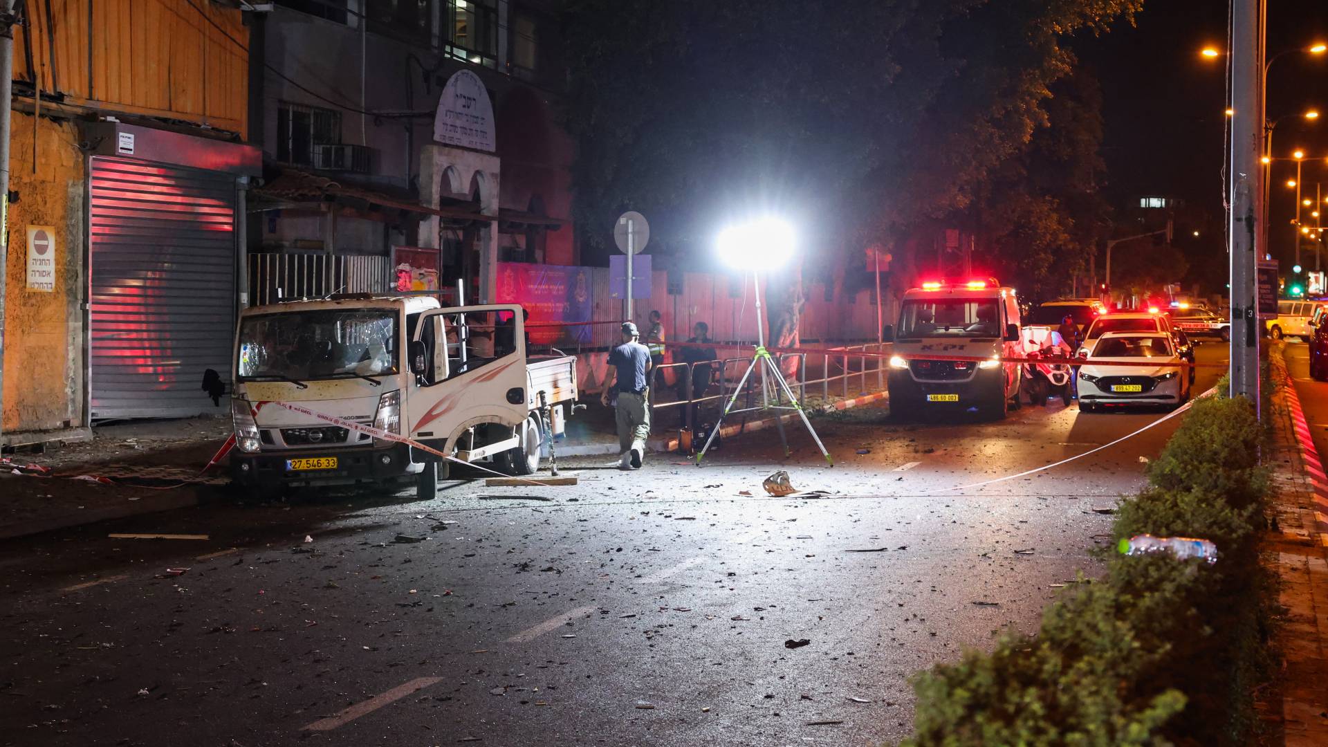 صورة من العملية في تل أبيب