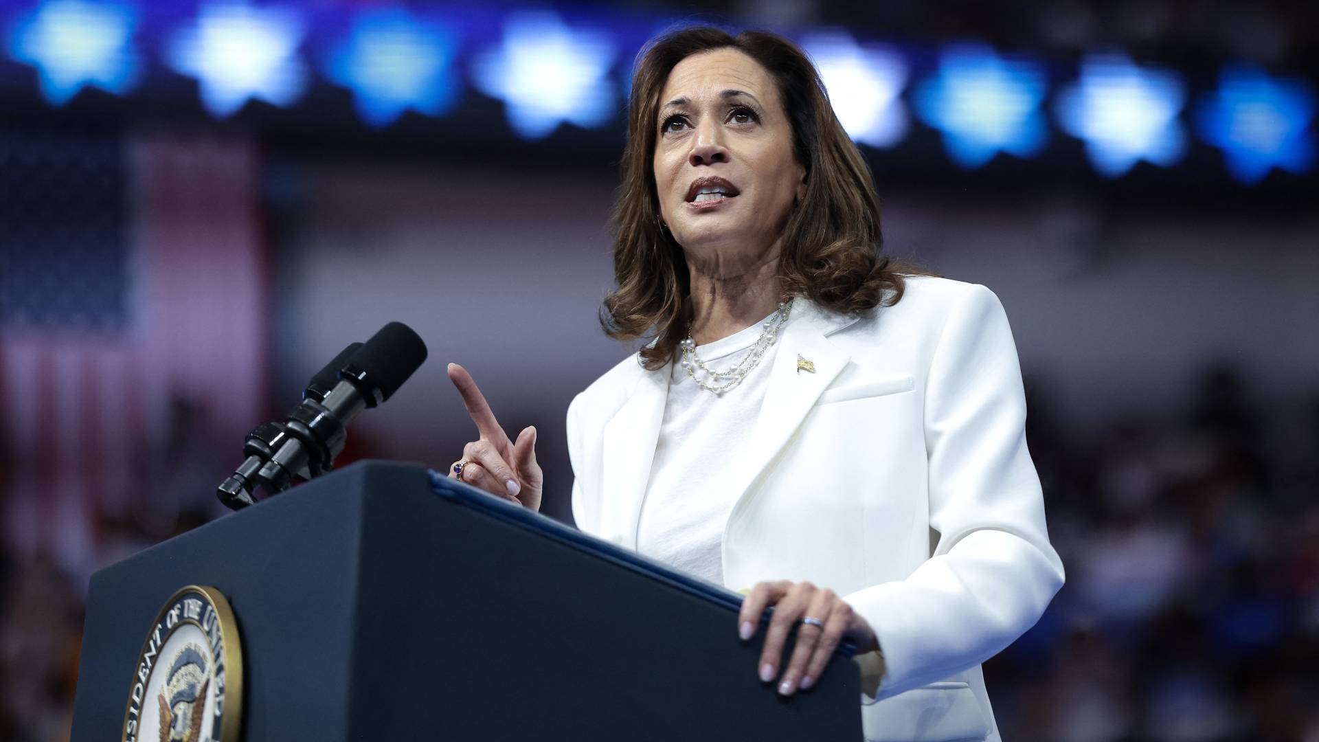 المرشحة الديمقراطية للرئاسة الأمريكية، كامالا هاريس