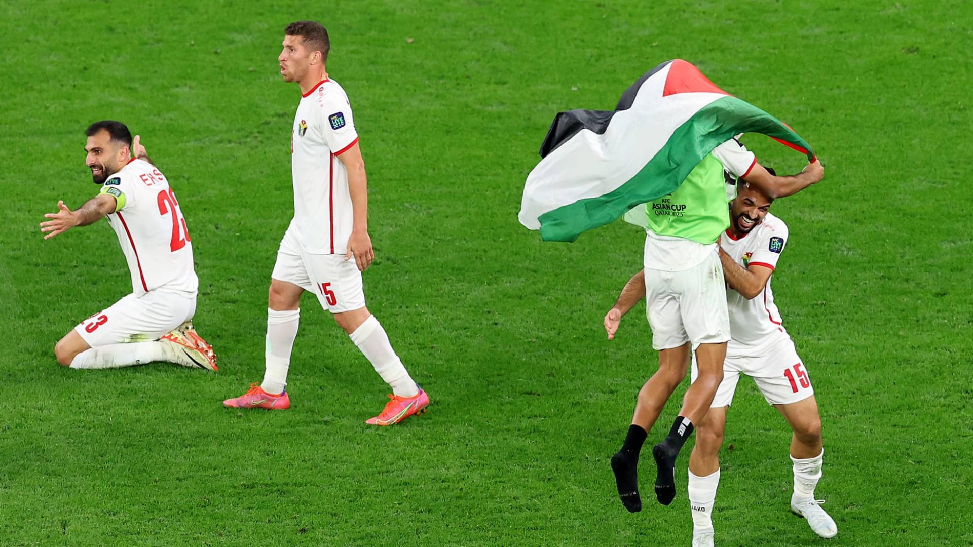 احتفال لاعبي المنتخب الوطني "أرشيفية"