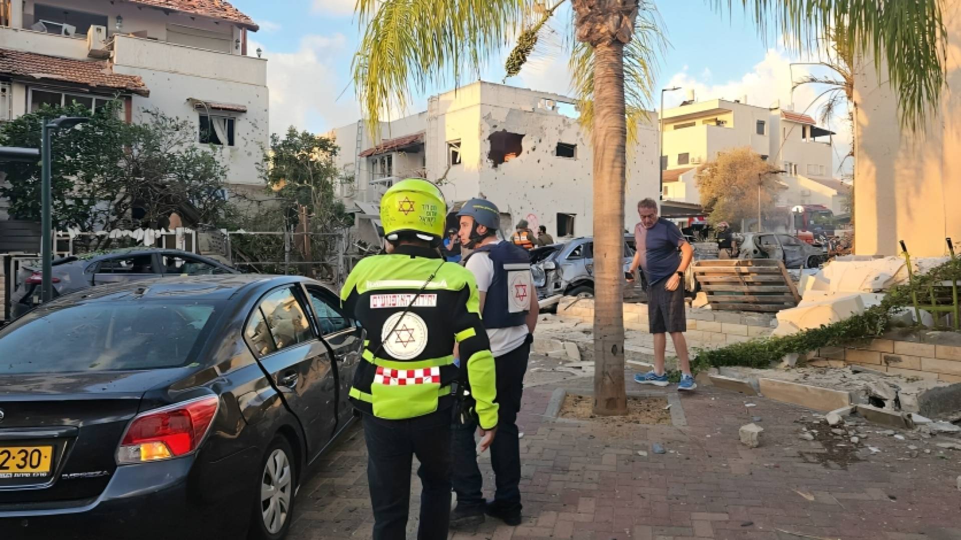 موقع سقوط صاروخ على مستوطنة في شمال فلسطين المحتلة