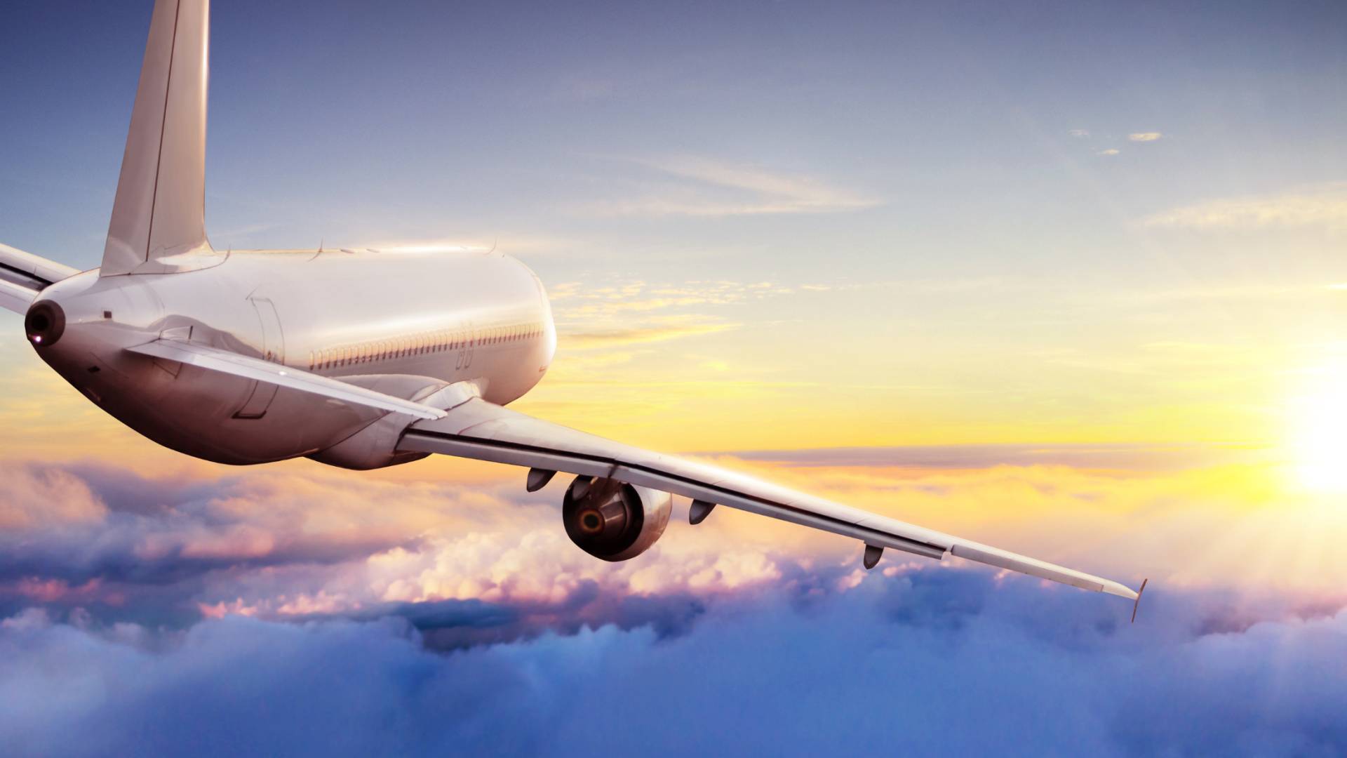 صورة تظهر طائرة تحلق في السماء