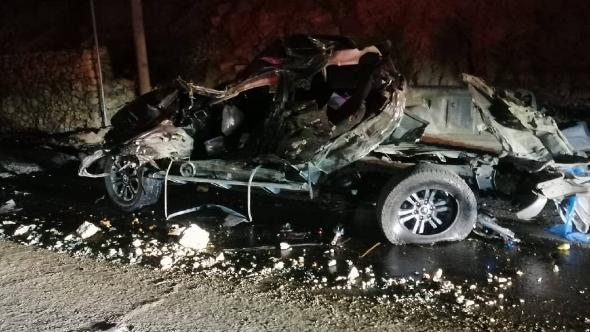 سيارة تعرضت للحادث