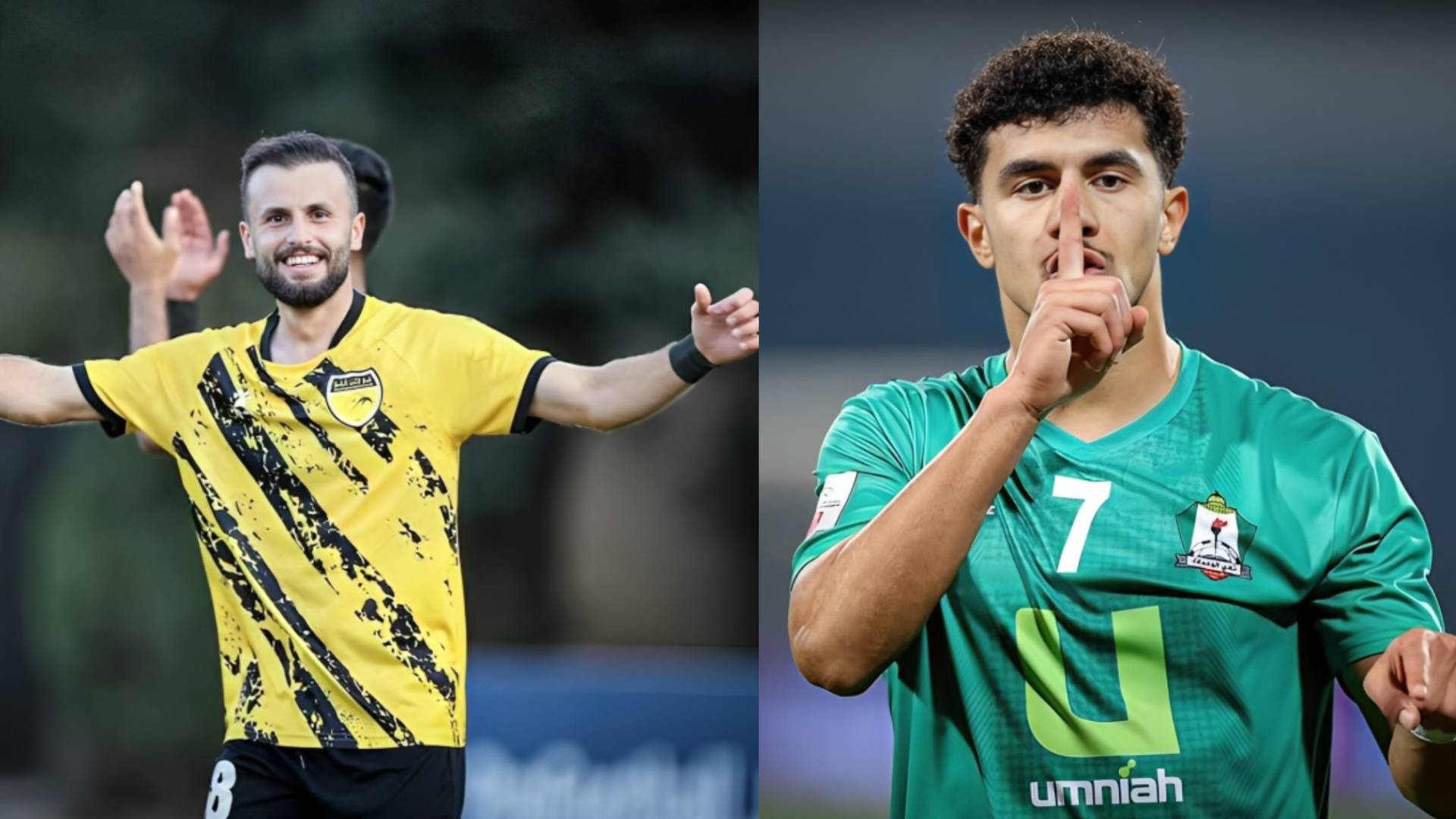 لاعبا الوحدات والفيصلي