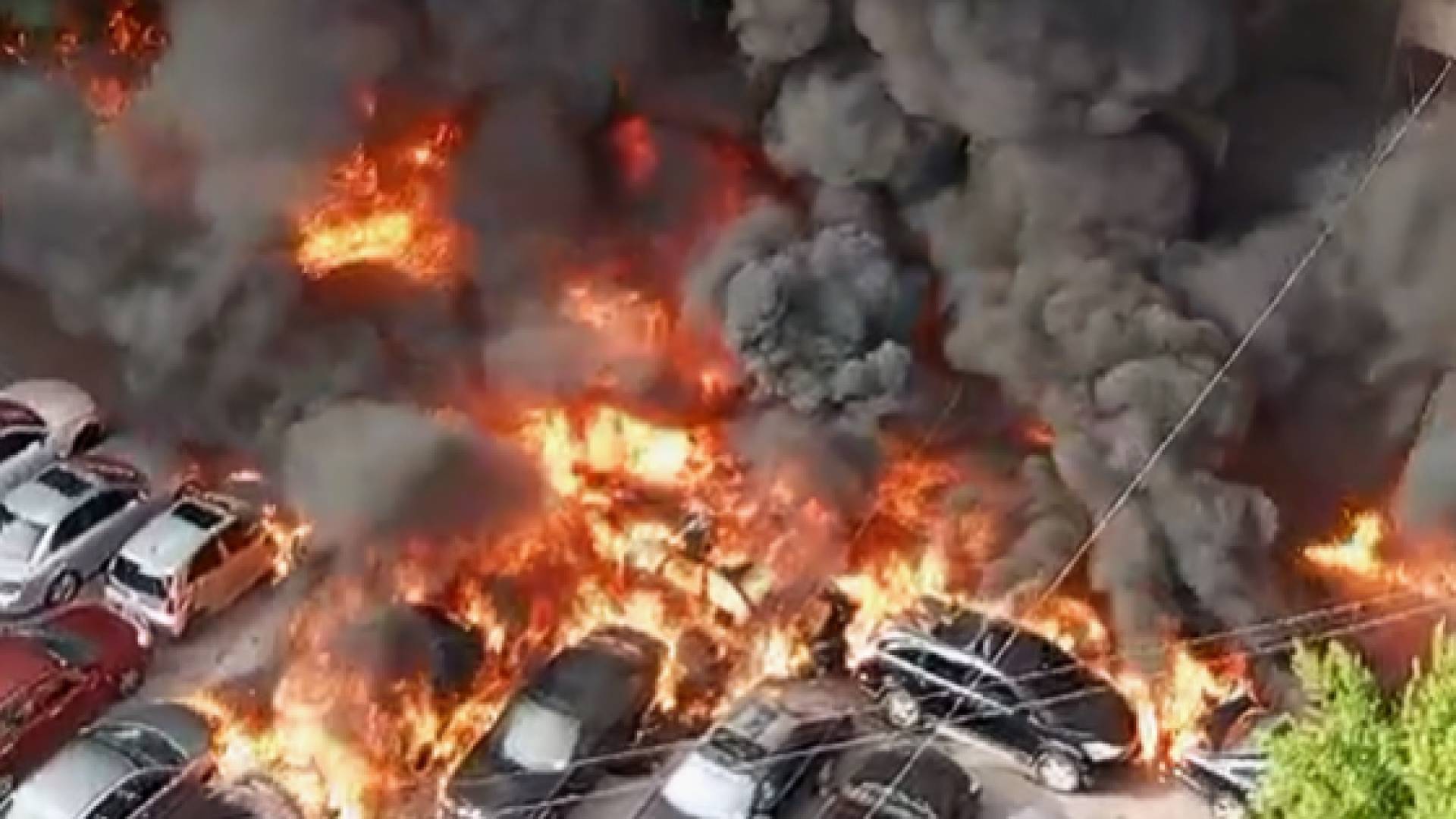 حريق ضخم في بيروت