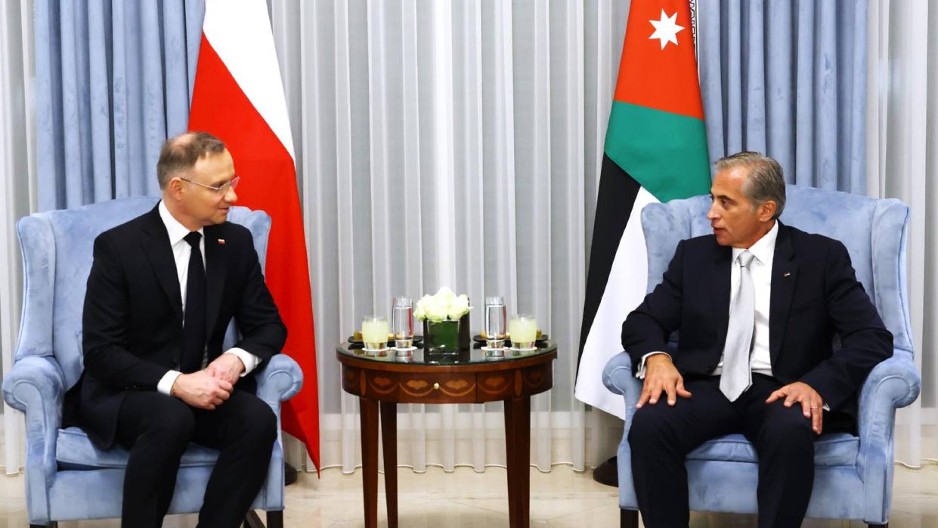 رئيس الوزراء الدكتور جعفر حسان ورئيس جمهورية بولندا