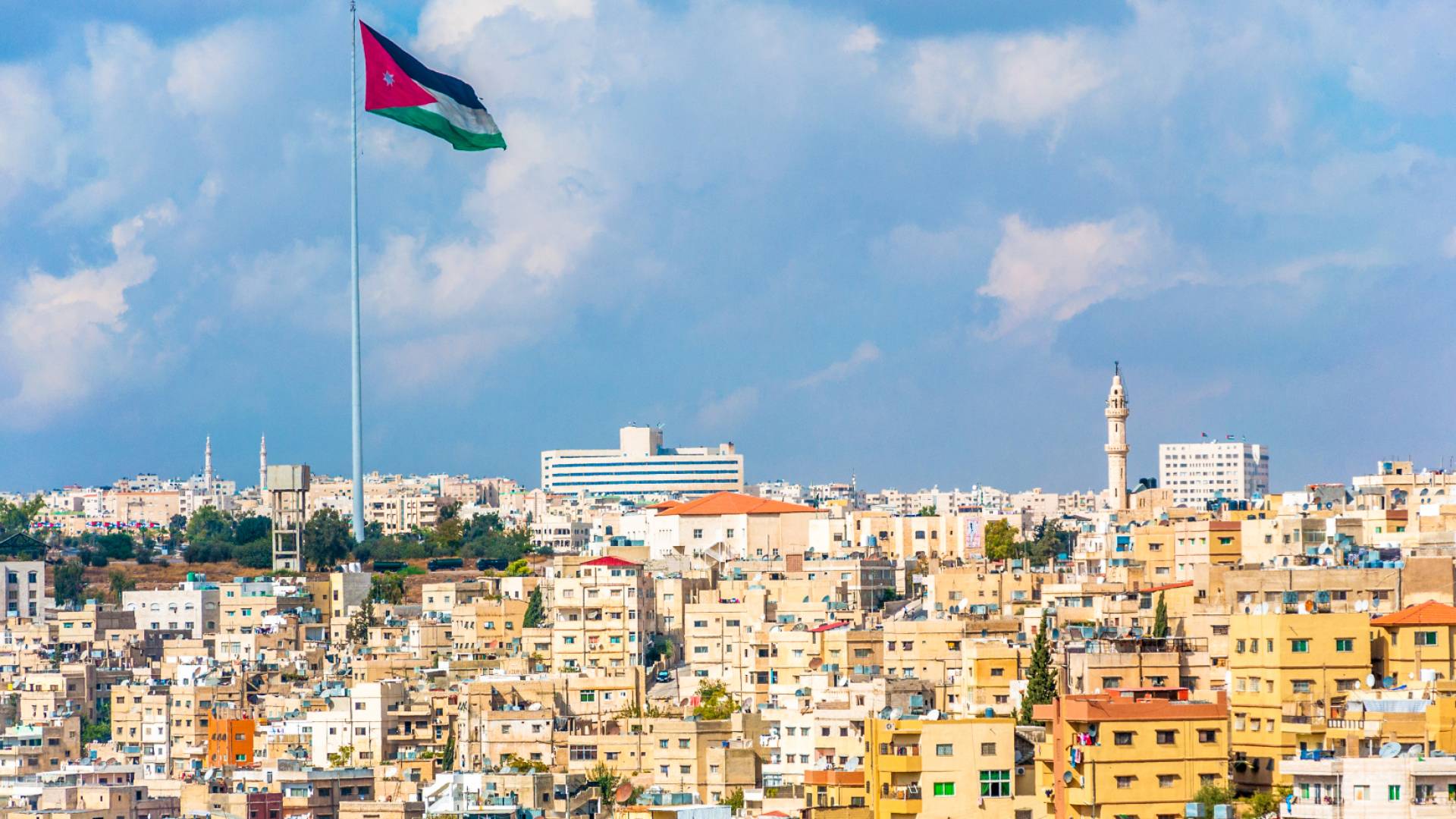 لقطة عامة لأحد الأحياء السكنية في الأردن