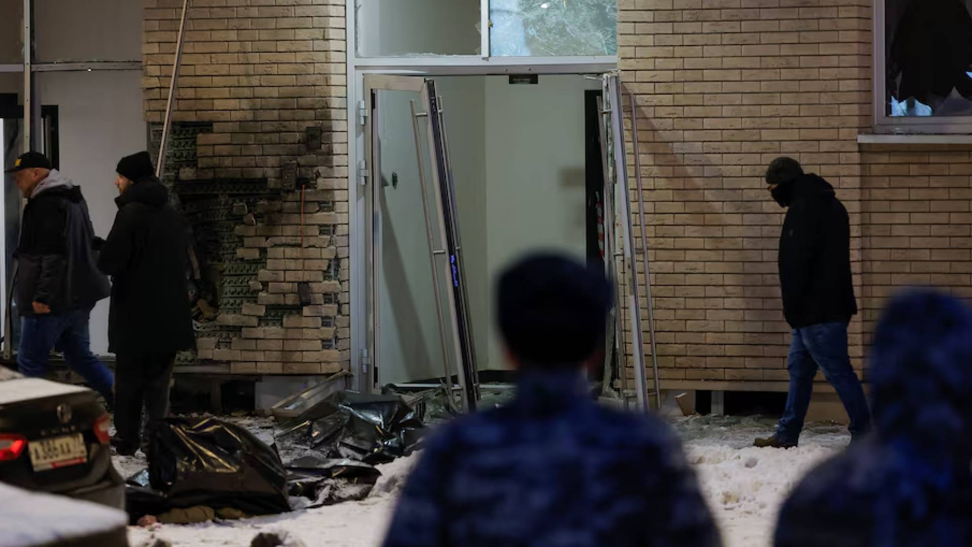 آثار الانفجار في موسكو