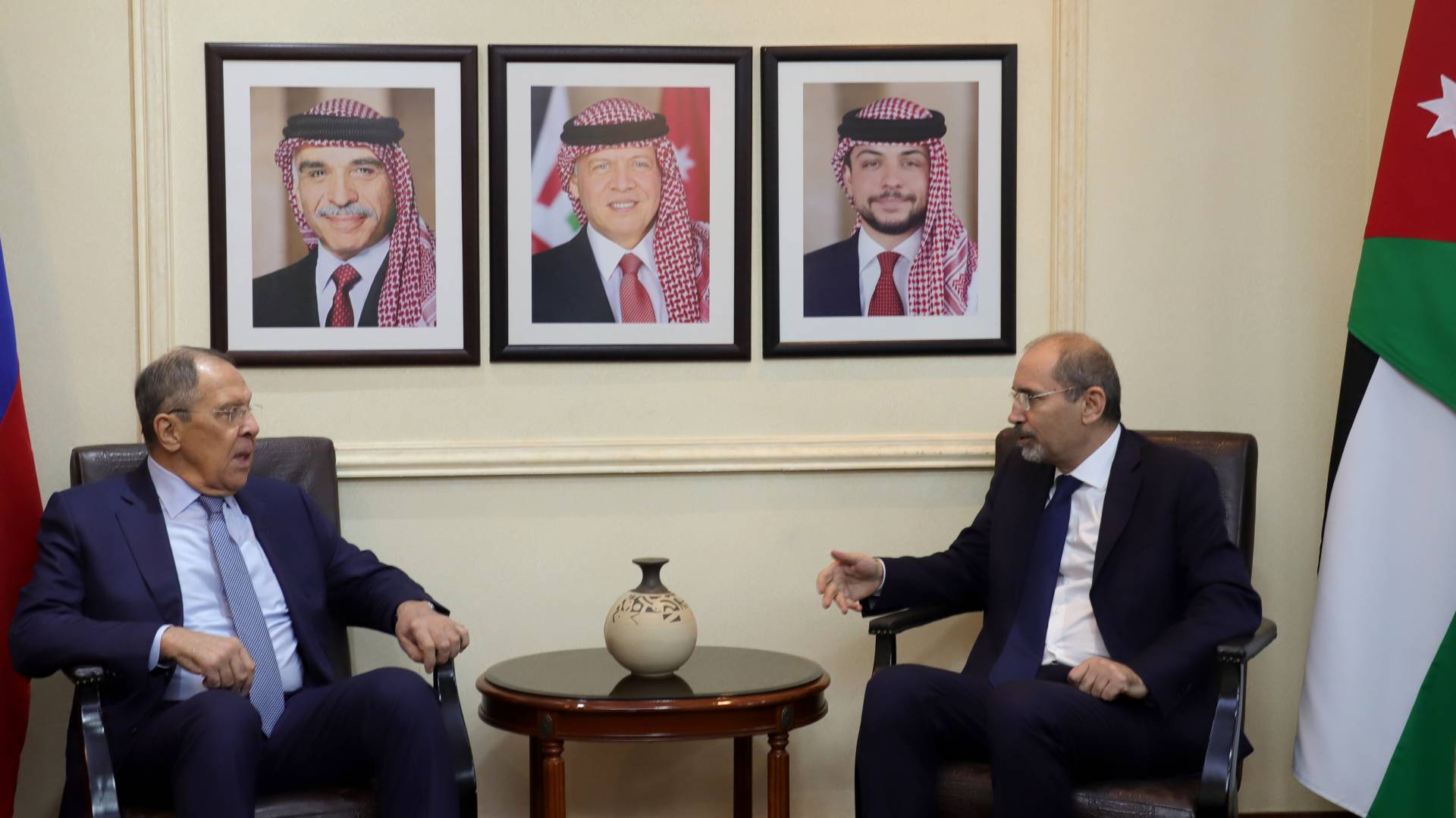 وزير الخارجية وشؤون المغتربين أيمن الصفدي ووزير الخارجية الروسي سيرغي لافروف