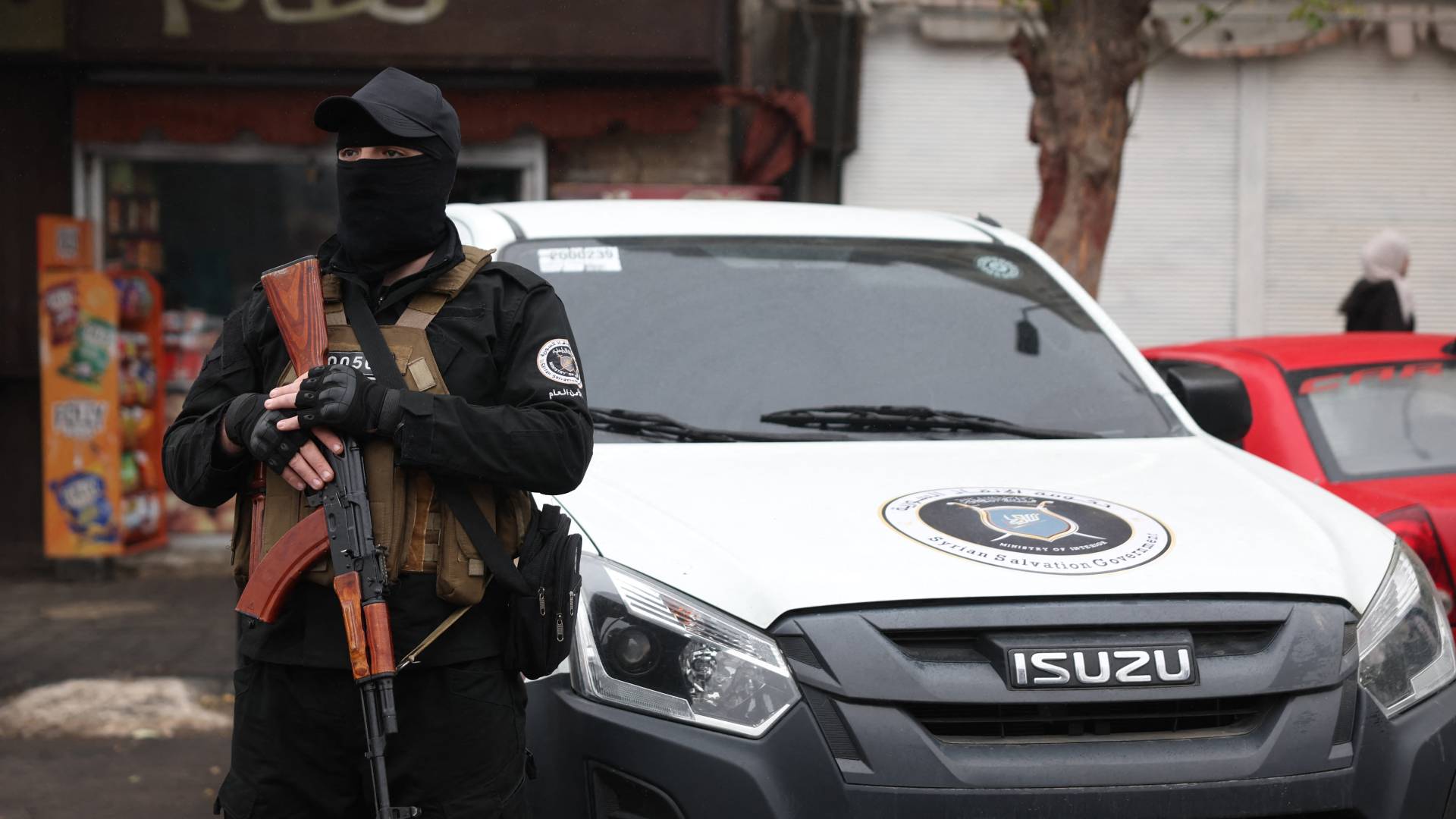 قوات الأمن السورية التابعة للحكومة الانتقالية في العاصمة دمشق