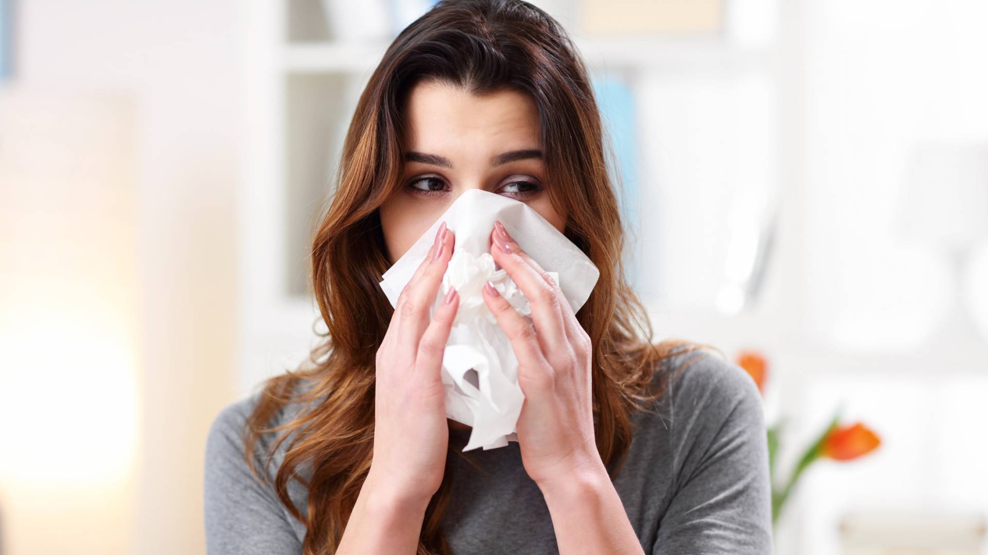 مصابة بالأنفلوزا