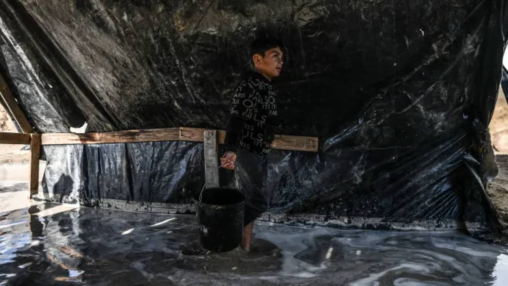 غرق خيام النازحين في قطاع غزة