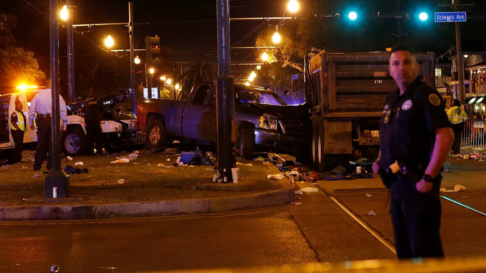 صورة من مكان الحادث في نيو أورليانز