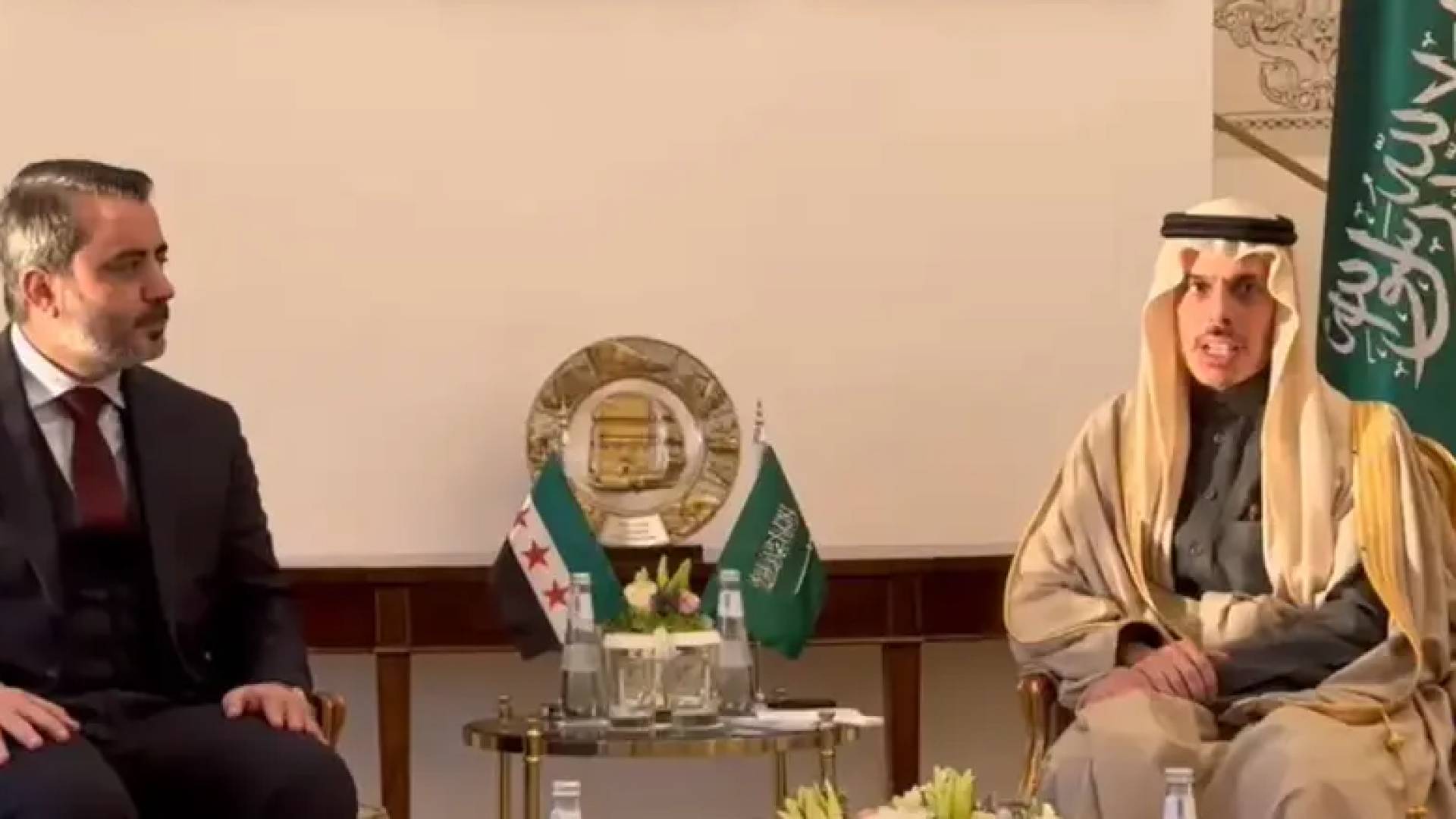 وزير خارجية المملكة العربية السعودية لدى استقباله نظيره السوري