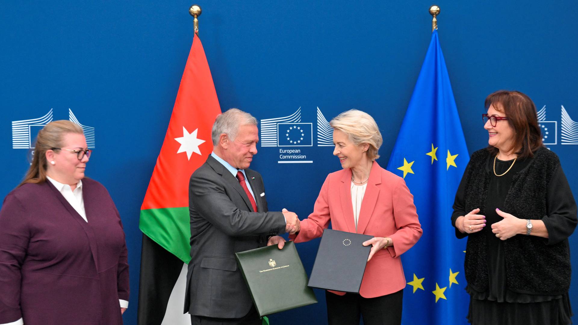 جلالة الملك عبدالله الثاني ورئيسة المفوضية الأوروبية