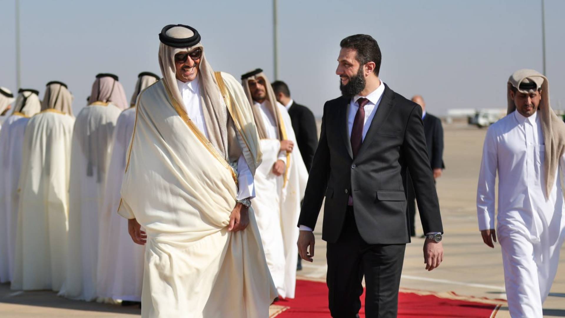 أمير دولة قطر والرئيس السوري أحمد الشرع